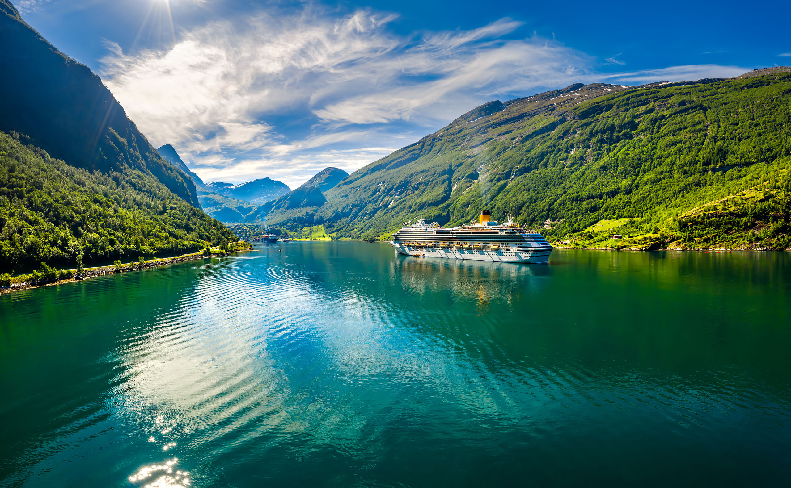 Scenic view of the Norwegian Fjords